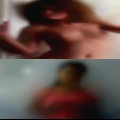 Burning nude woman