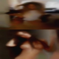 Woman swinging naked
