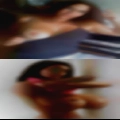 Naked swinging couple