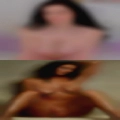 Naked swinging couple
